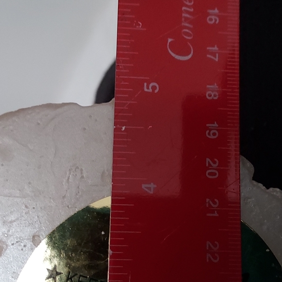 New Lg 3 Tier Candle Cake Topper White Frosted Silver with Glitter - Picture 4 of 5